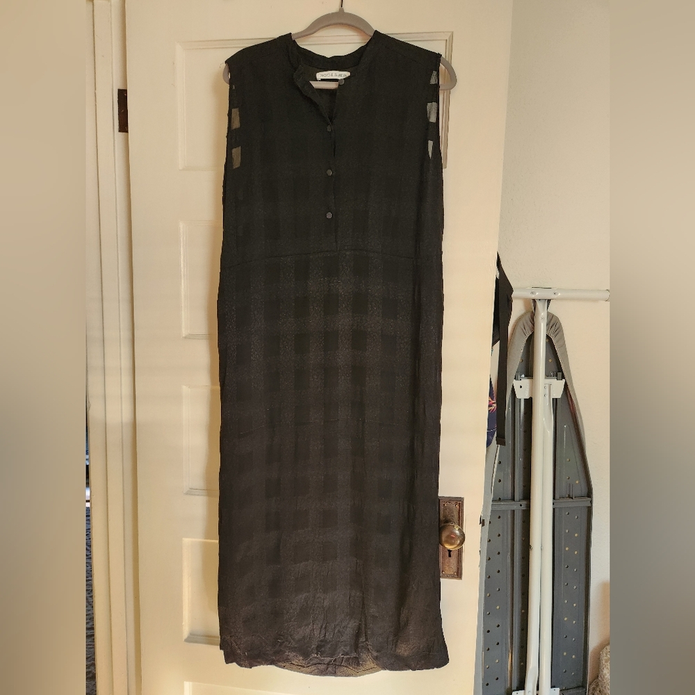 RODEBJER sheer sleeveless button dress